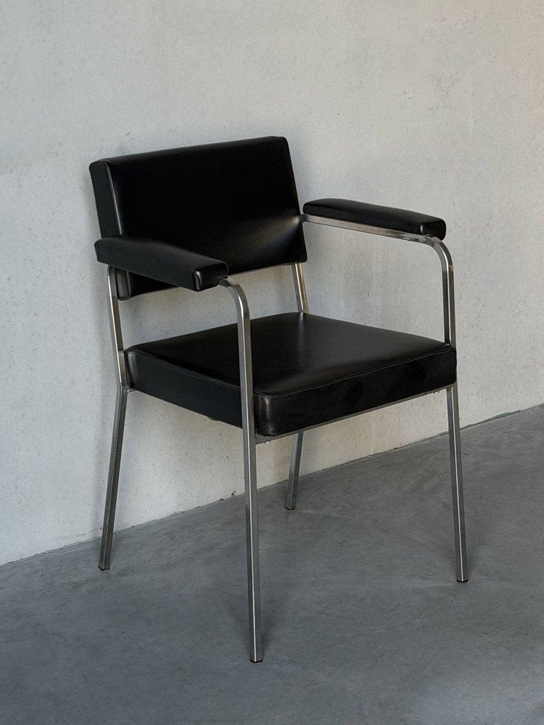 Vintage bauhaus bureaustoel, Ophalen, Gebruikt, Zwart