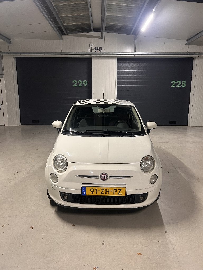 Fiat 500 1.4 16V 2008 WIT, Voorwielaandrijving, 4 cilinders, 4 stoelen, Origineel Nederlands