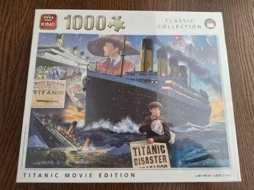 King Puzzel Titanic - 1000 stukjes Nieuw in verpakking, Ophalen of Verzenden, 500 t/m 1500 stukjes, Nieuw, Legpuzzel