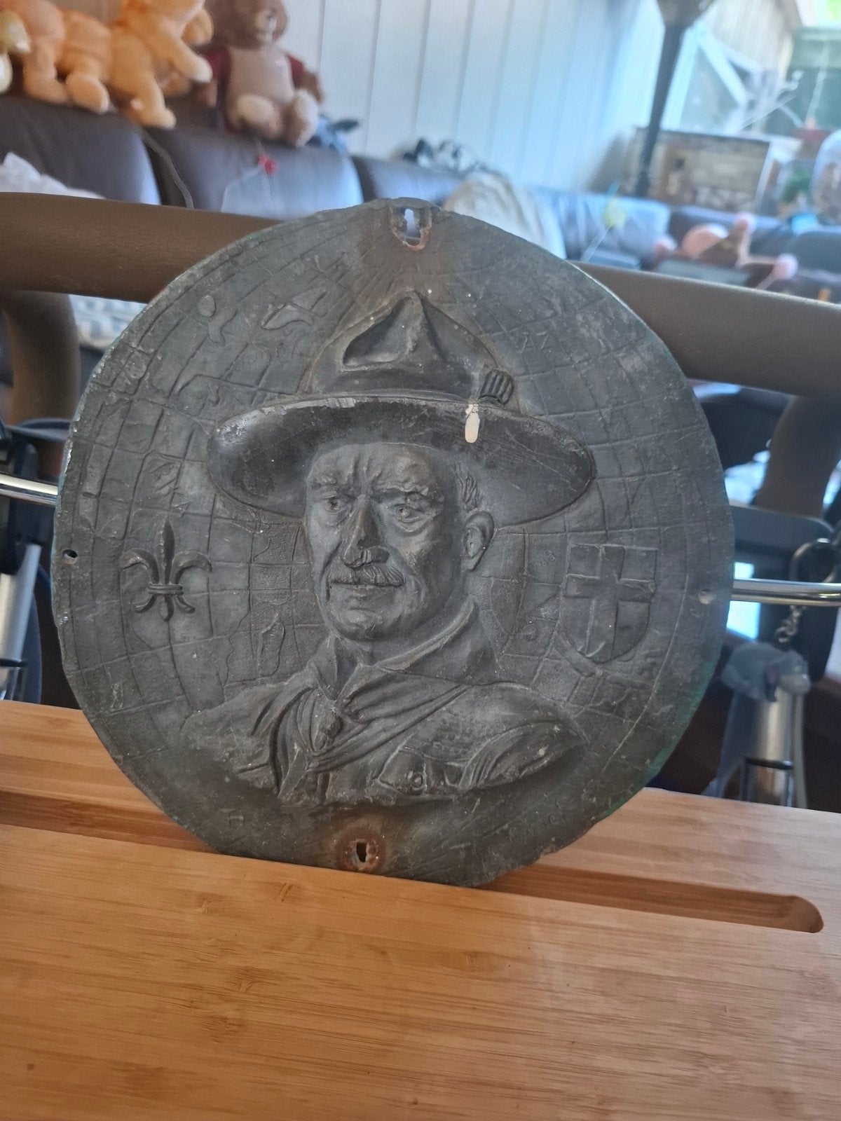 Vintage Baden Powell Plaquette - Scouting Erfgoed, Ophalen of Verzenden, Gebruikt, Overige typen
