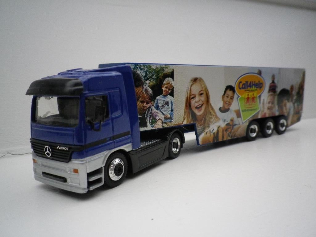 Schuco Mercedes Actros Cal4help .1/87 Schaal, Ophalen of Verzenden, Gebruikt, Bus of Vrachtwagen, Schuco