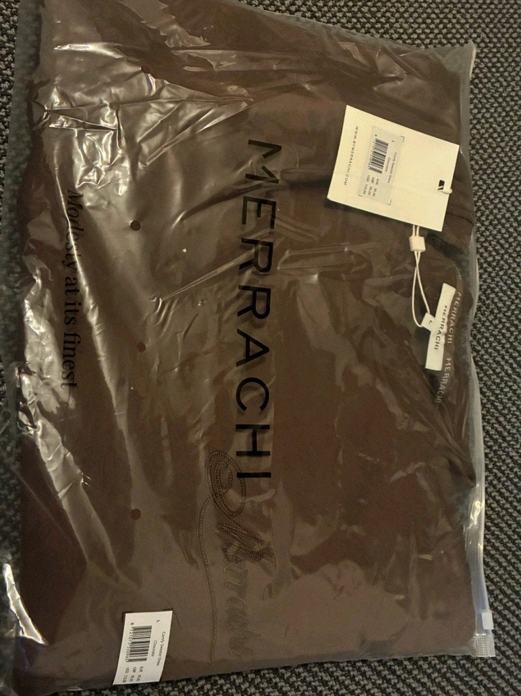 Merrachi comfy sweater dress, Kleding | Dames, Jurken, Maat 38/40 (M), Bruin, Nieuw, Ophalen of Verzenden