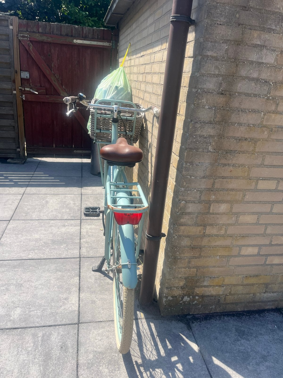 Spirit damesfiets met mand - Muntgroen, Fietsen en Brommers, Terugtraprem, (Extra) lage instap, Zo goed als nieuw, 50 tot 53 cm