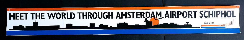 Schiphol sticker (SC206), Ophalen of Verzenden, Zo goed als nieuw, Kaart, Foto of Prent