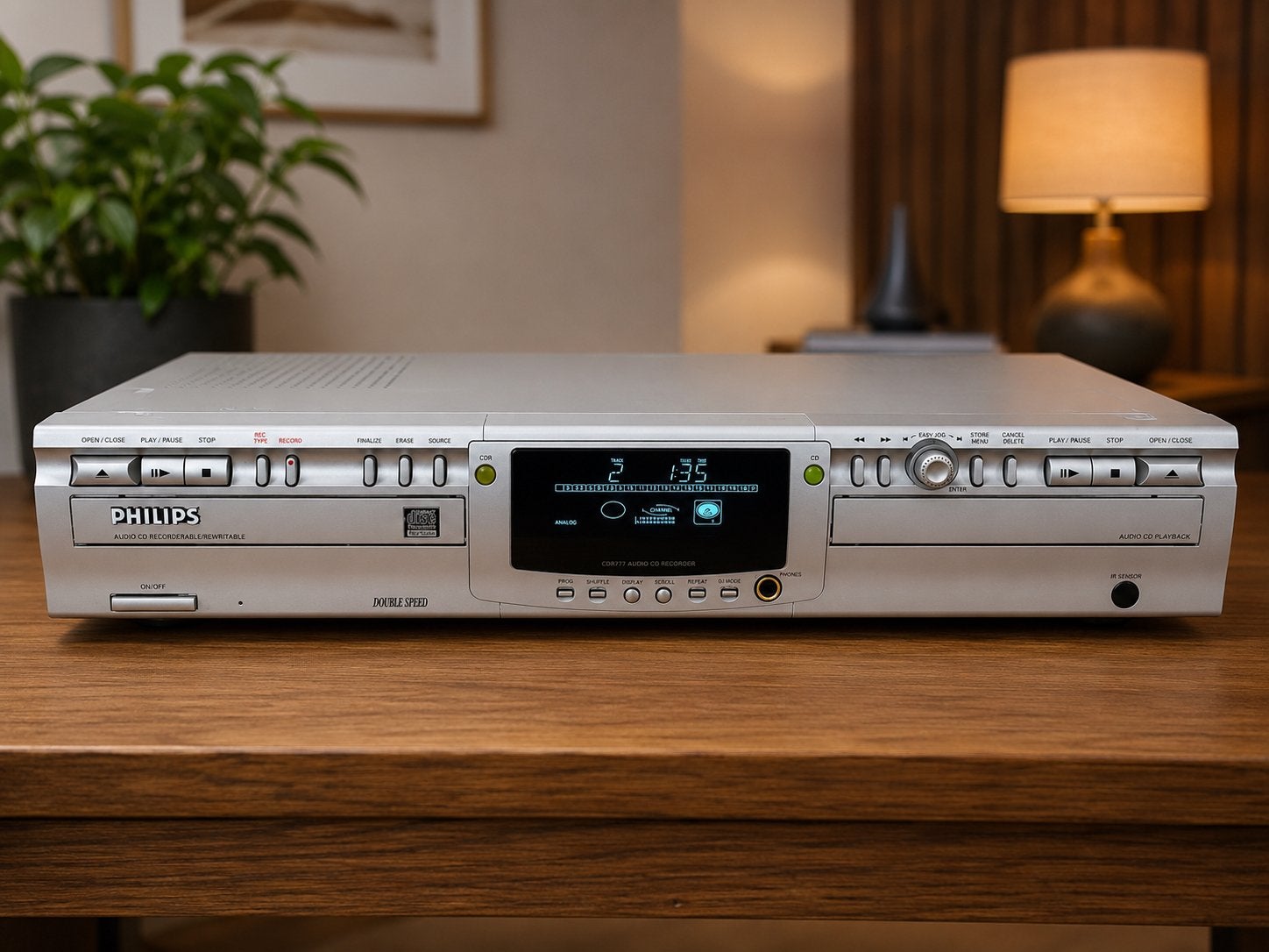 Philips CDR777 Audio CD Recorder - Dubbele Snelheid, Verzenden, Gebruikt, Philips