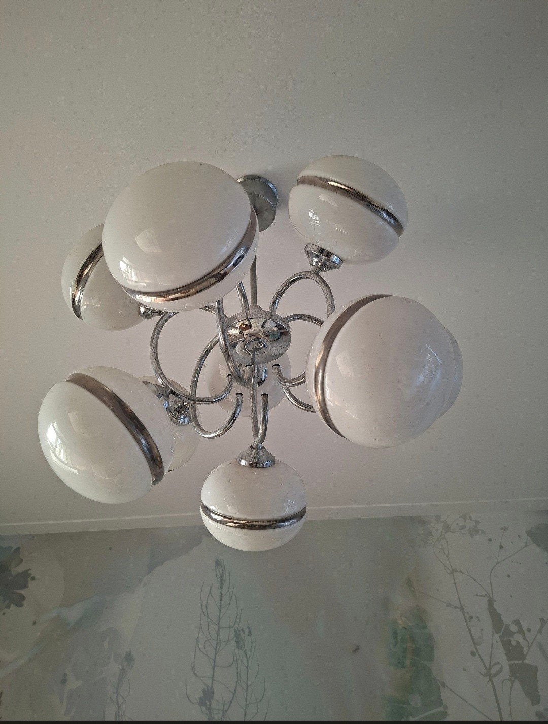 Vintage Space Age bollenlamp, Ophalen, Gebruikt, Jaren 70, E14 (klein)