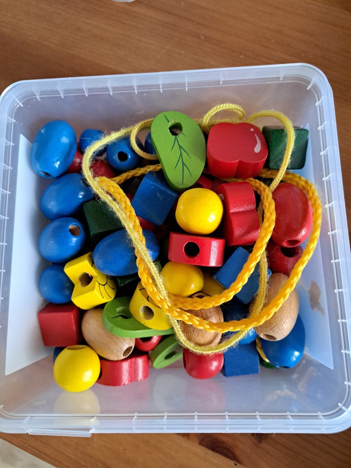 Houten kralen, Ophalen