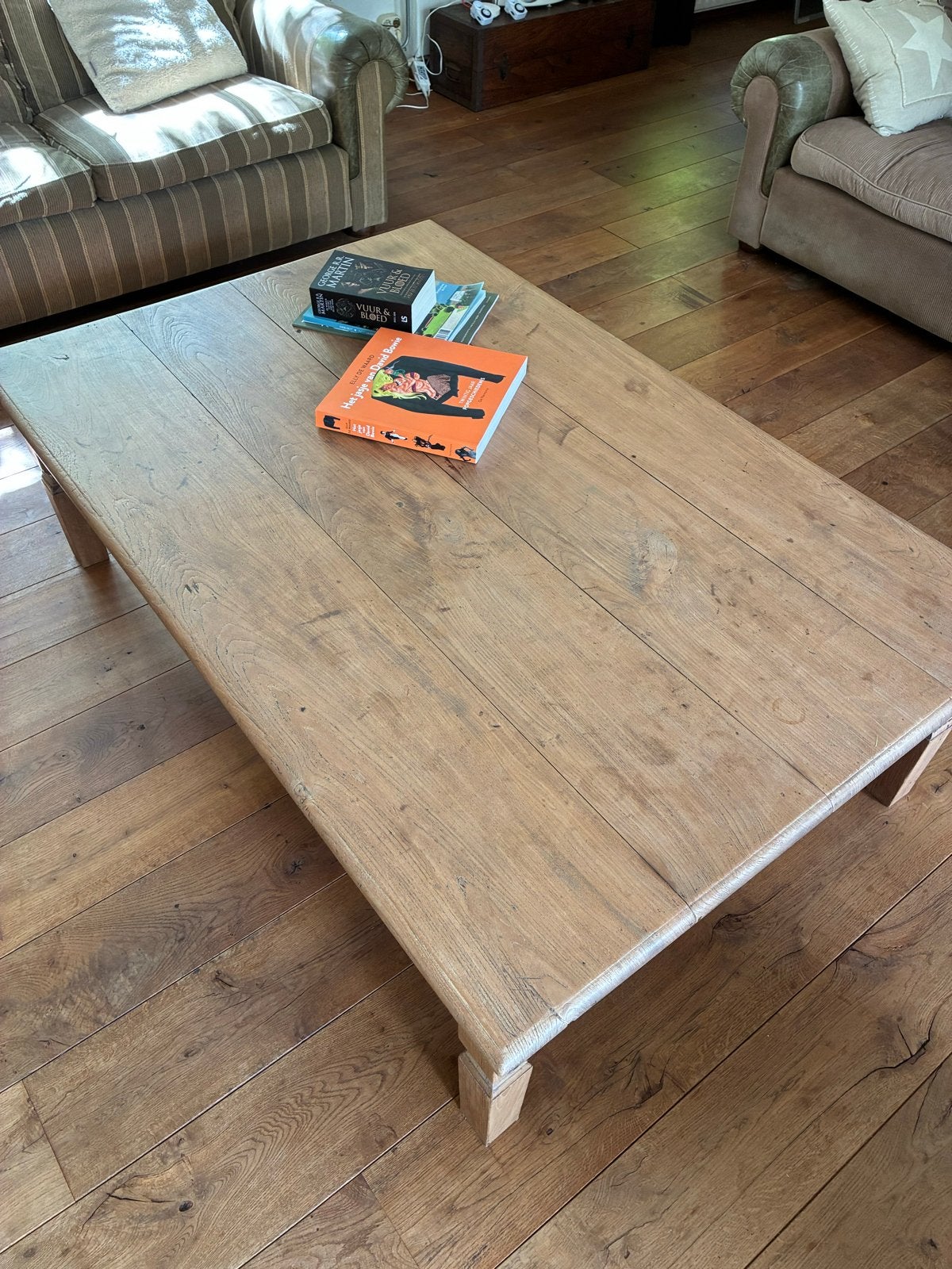 Grote salontafel 160x105x48 met lade, Ophalen, Gebruikt, 100 tot 150 cm, 150 tot 200 cm