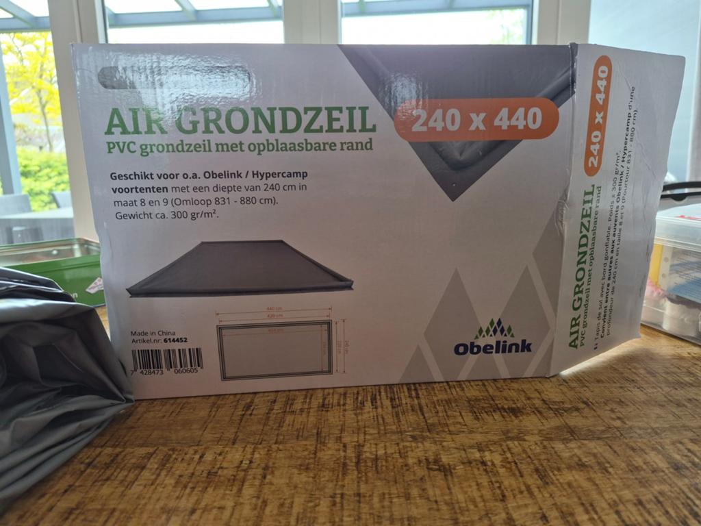 Obelink Air Grondzeil 240x440 PVC met opblaasbare rand, Ophalen, Nieuw