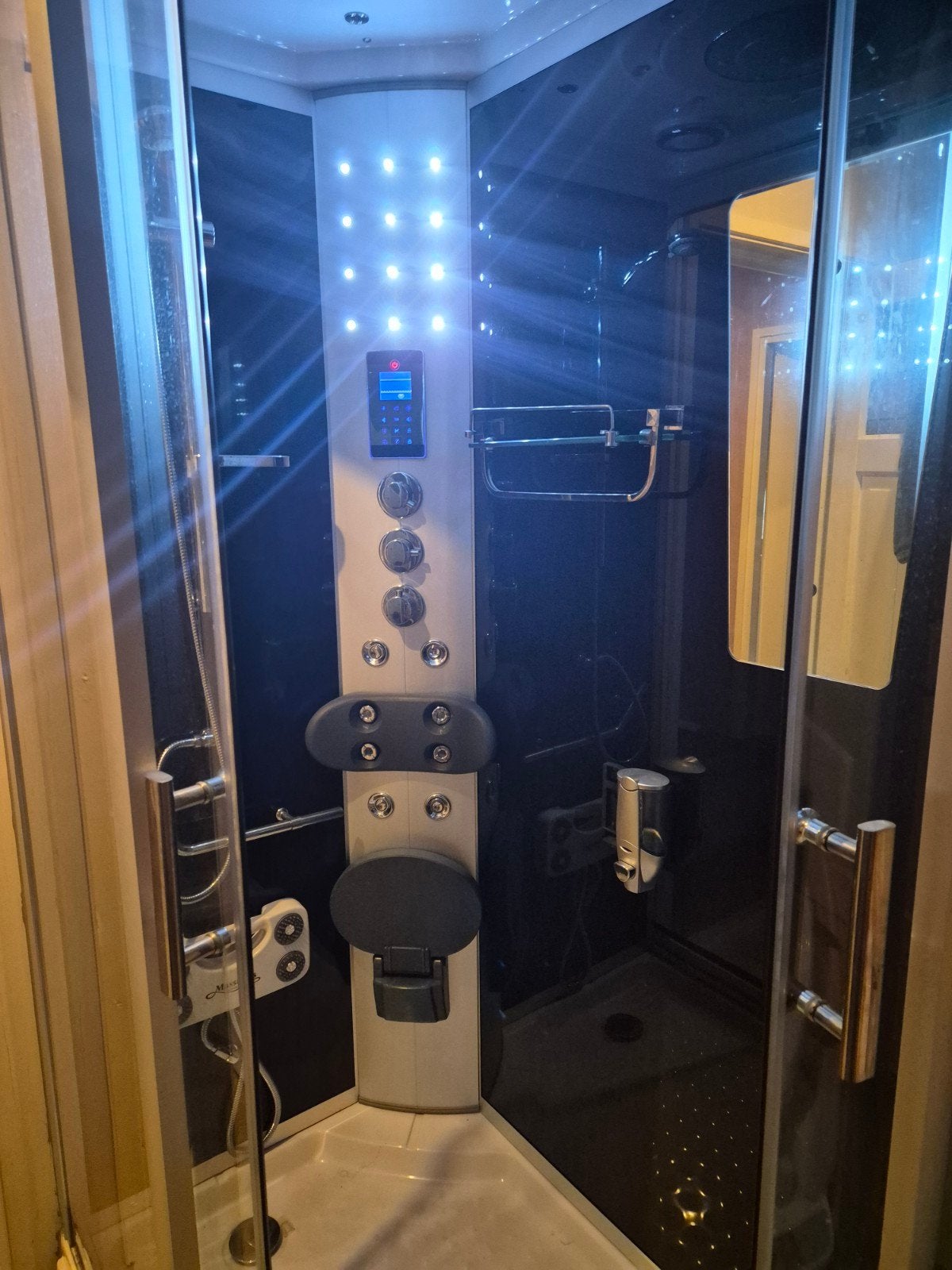 Luxe douchecabine met hydromassage en verlichting, Doe-het-zelf en Verbouw, Ophalen, Glas, Douche