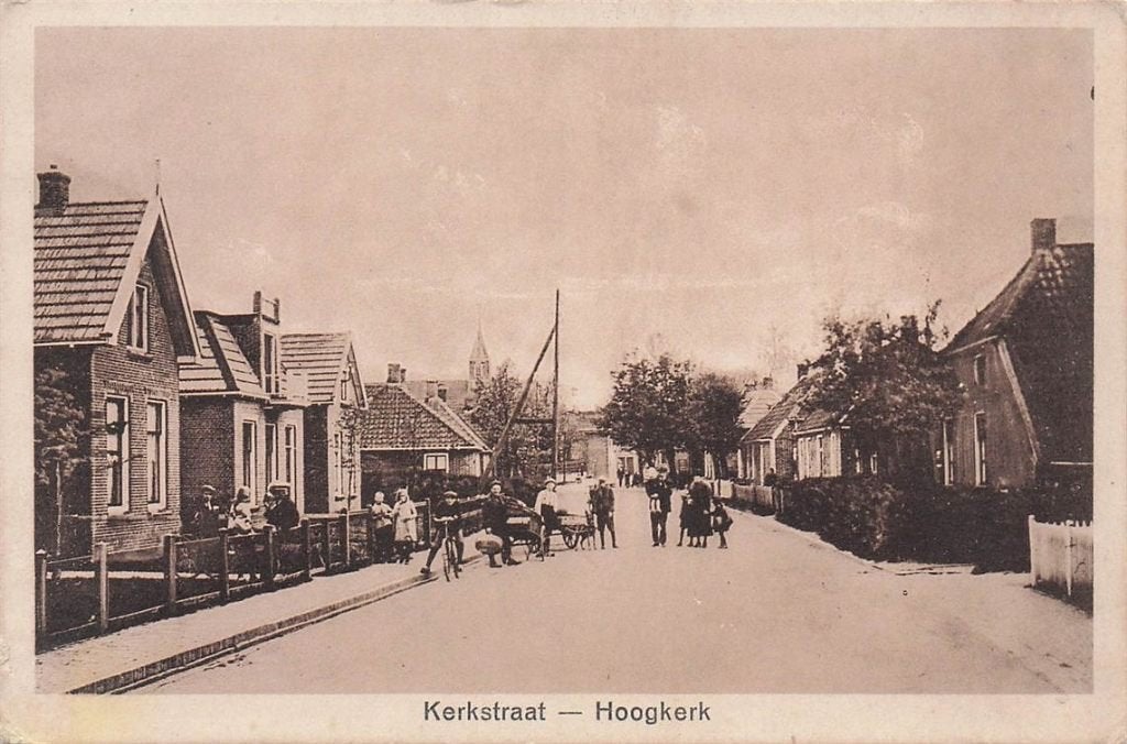 702-418-051 Kerkstraat Hoogkerk, Verzamelen, Ansichtkaarten | Nederland, Verzenden, Voor 1920, Groningen