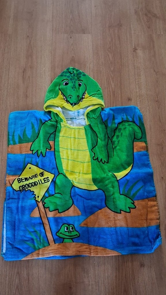 Nieuw! 2x Handdoek poncho krokodil badlaken | zwembad, Ophalen of Verzenden, Nieuw