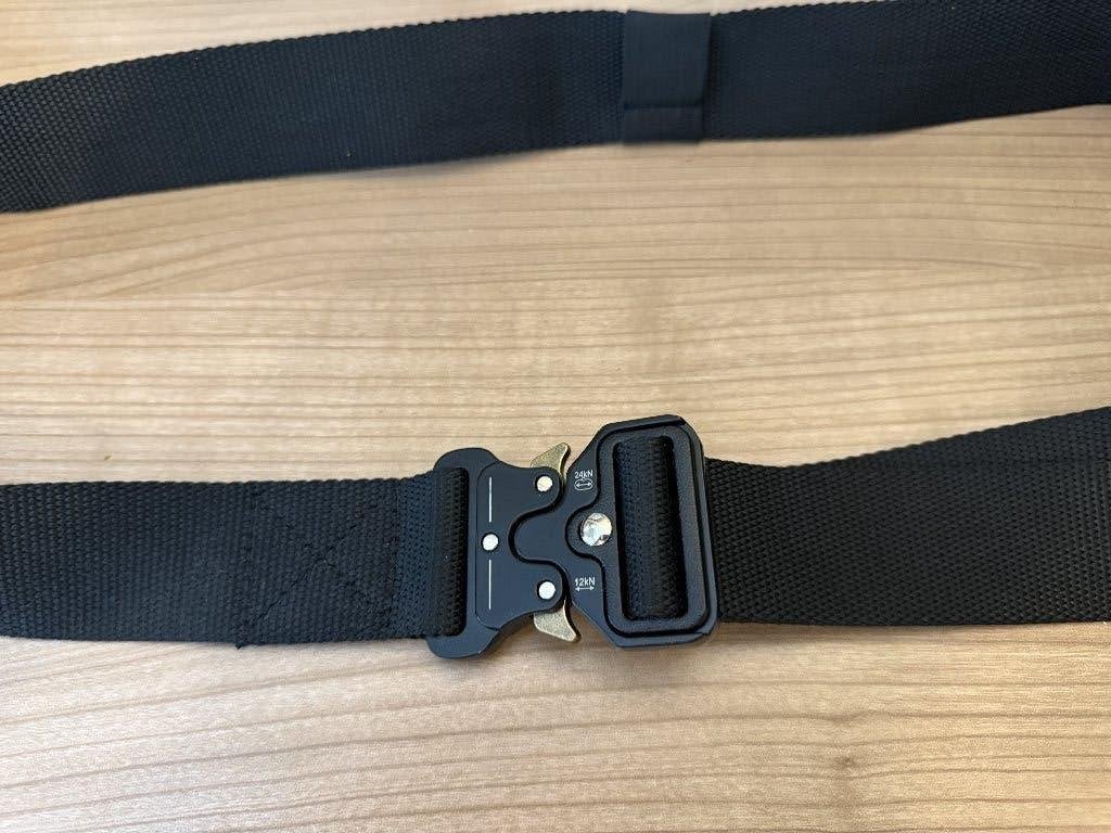 Zwarte tactische riem met metalen snelsluiting, Eu, Eu, Zwart, Nieuw