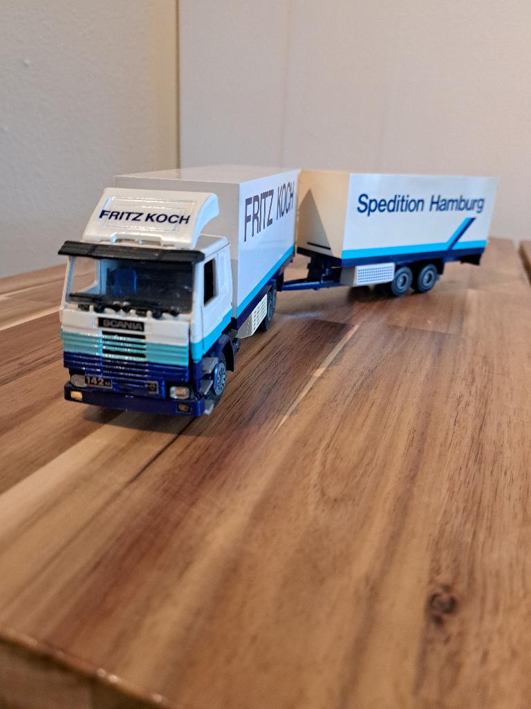 Scania 142M Vrachtwagen met WIPKAR 'Fritz Koch' KOELER CBN ., Verzenden, Zo goed als nieuw, Bus of Vrachtwagen, Tekno