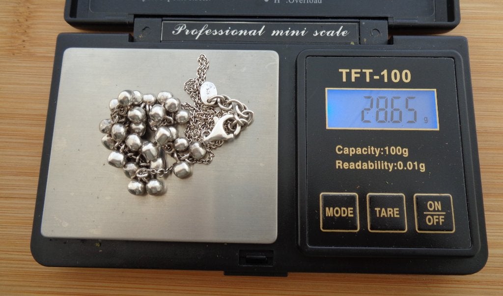 zilveren ketting van ESPRIT met zilveren nuggets [154], Met hanger, Verzenden, Zo goed als nieuw, Zilver
