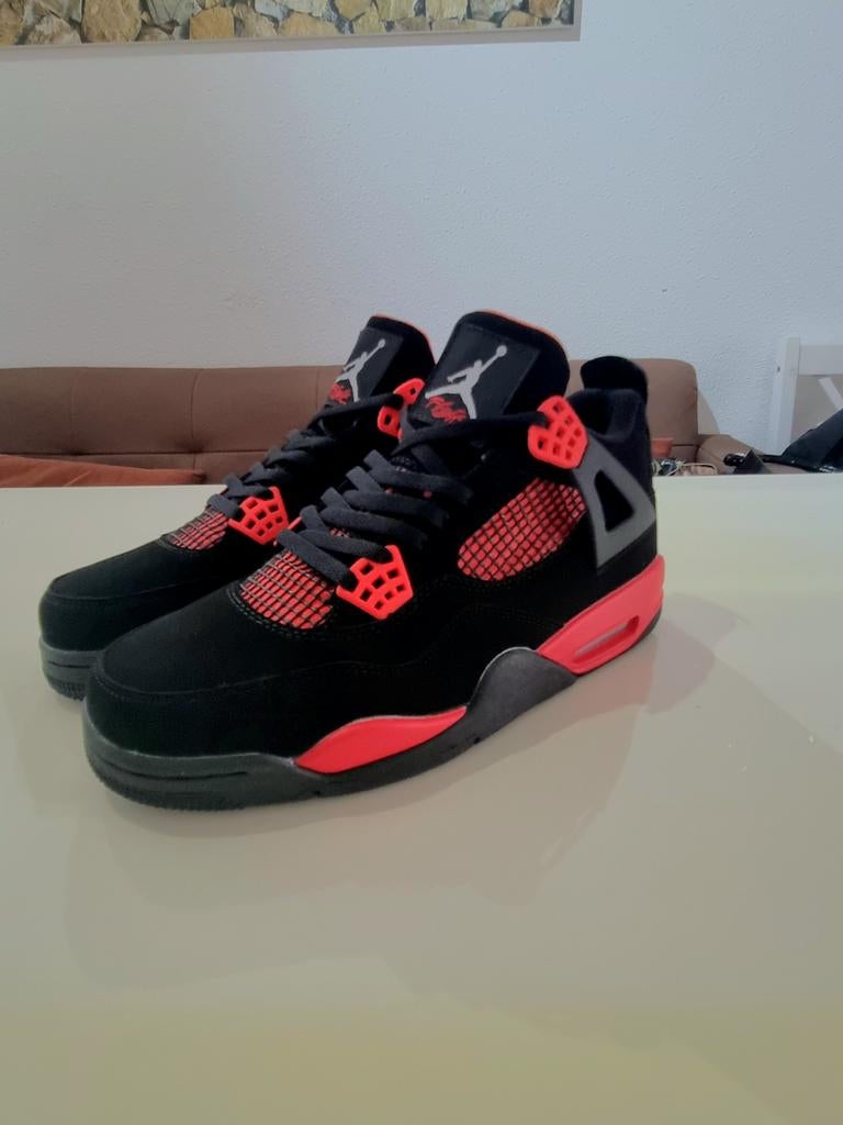 Nike Air Jordan 4 Retro Red Thunder Maat 45, Verzenden, Nieuw, Schoenen