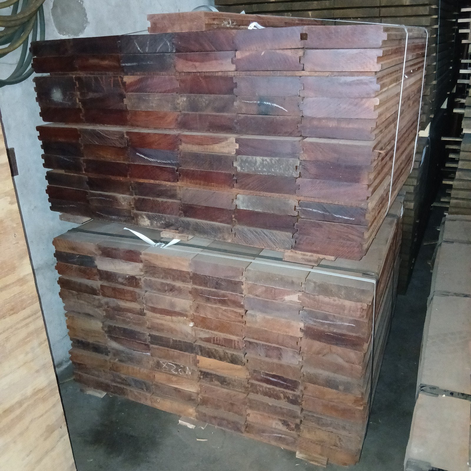 Hardhouten damwand, damwandplanken, Angelim Vermelho, 5x18,5, Tuin en Terras, Ophalen, Planken, Nieuw, Hardhout