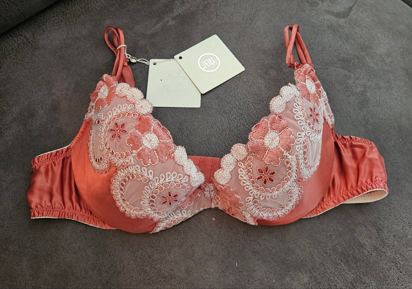 Zeldzame Vintage La Perla Florence Zijden Beha Maat 80B, Ophalen, BH