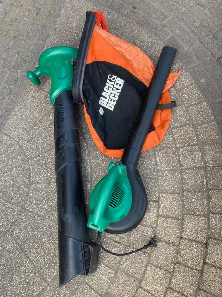 Black & Decker Bladblazer/Bladzuiger met opvangzak, Ophalen, Gebruikt, Elektrisch, Met opvangzak
