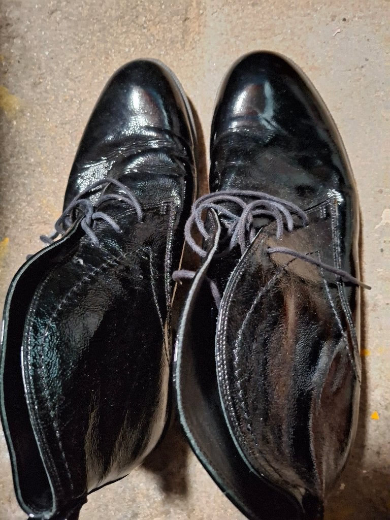 Durea lakschoenen, zo goed als nieuw,  zwart.  Maat 9, Ophalen of Verzenden, Zo goed als nieuw, Zwart