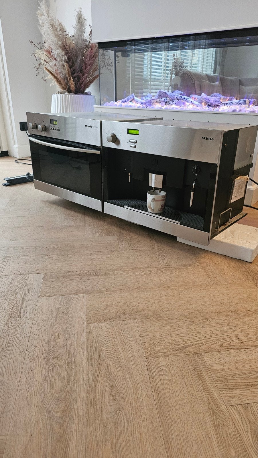 Luxe Miele combi oven magnetron en koffiemachine, 45 tot 50 cm, Gebruikt, Ophalen of Verzenden, Combi-oven