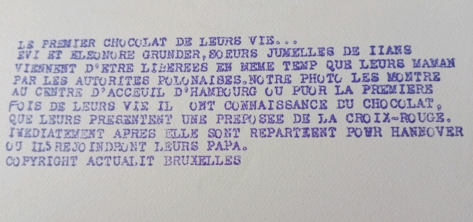 De eerste keer chocolade proeven Actualit Bruxelles, Ophalen of Verzenden, Voor 1940