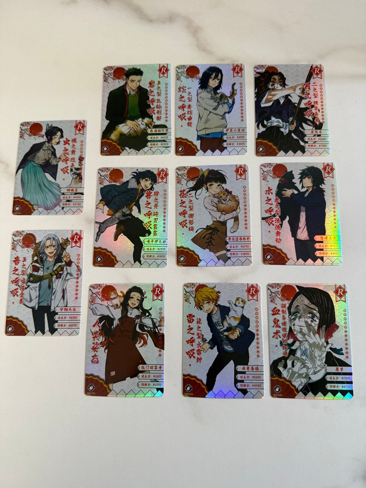 Demon Slayer Kimetsu no Yaiba Anime Kaarten, Ophalen of Verzenden, Zo goed als nieuw