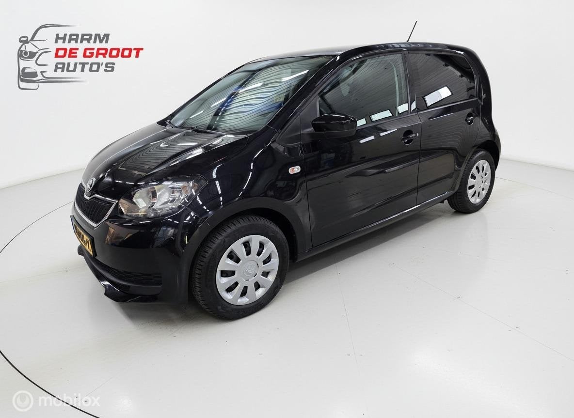 Skoda Citigo 1.0 Greentech Ambition/Cruise/Bluetooth/Nap!, Auto's, Voorwielaandrijving, Gebruikt, 60 pk, Zwart
