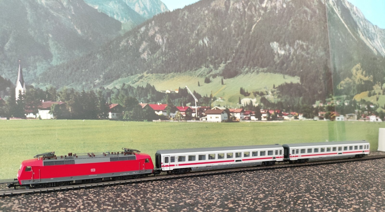 Minitrix DB Locomotief met 2 rijtuigen, Treinset, Gelijkstroom, Fleischmann, Nieuw