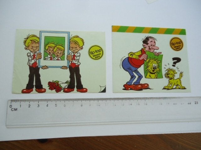 sticker oud Strip art  eppo pep tip top foto film retro, Verzenden, Zo goed als nieuw, Bedrijf of Vereniging