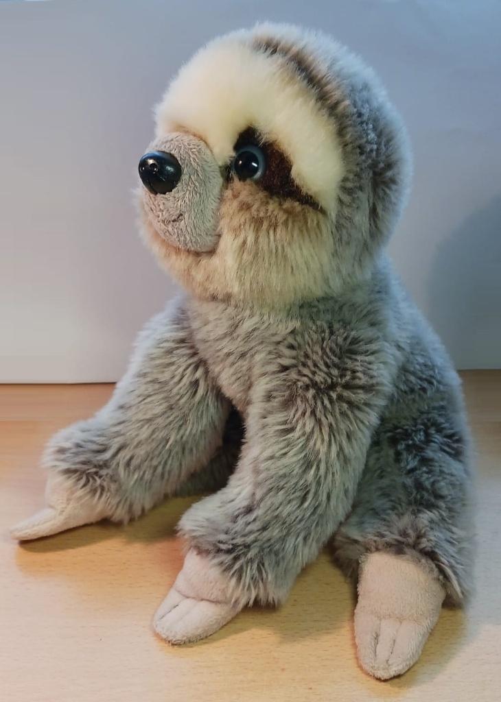 Luiaard knuffel PETJES WORLD Sloth, Overige merken, Overige typen, Grijs, Ophalen of Verzenden