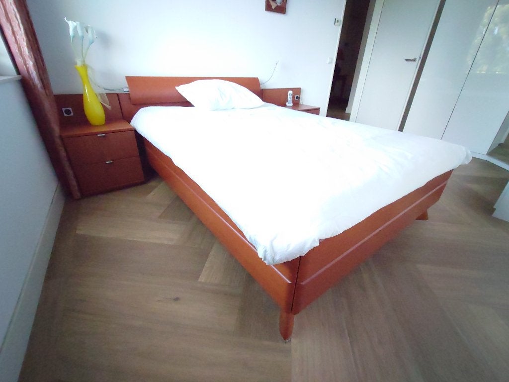 Auping bed, Ophalen, Gebruikt, Bruin, 140 cm