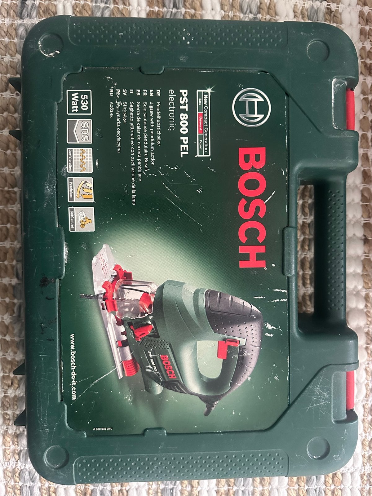 Bosch PST 800 PEL Decoupeerzaag - incl koffer, Gebruikt, Ophalen of Verzenden, Minder dan 600 watt, Decoupeerzaag