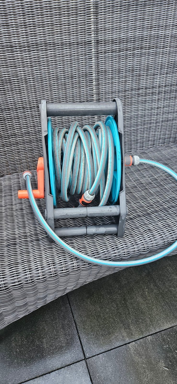 Gardena tuinslag 15m, Tuin en Terras, Tuinslangen, Ophalen of Verzenden, Gebruikt, Tuinslanghaspel