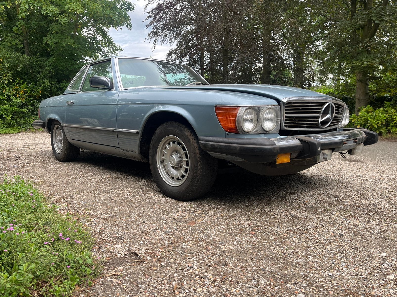 Mercedes SL450 cabrio, Auto's, Achterwielaandrijving, Cabriolet, Particulier, Blauw