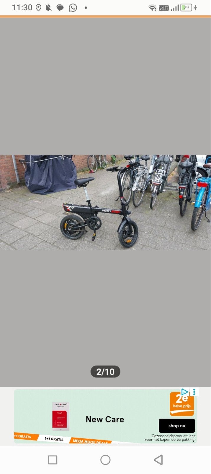 Opvouwbare elektrische fiets, Overige merken, Gebruikt, Ophalen of Verzenden, Minder dan 47 cm