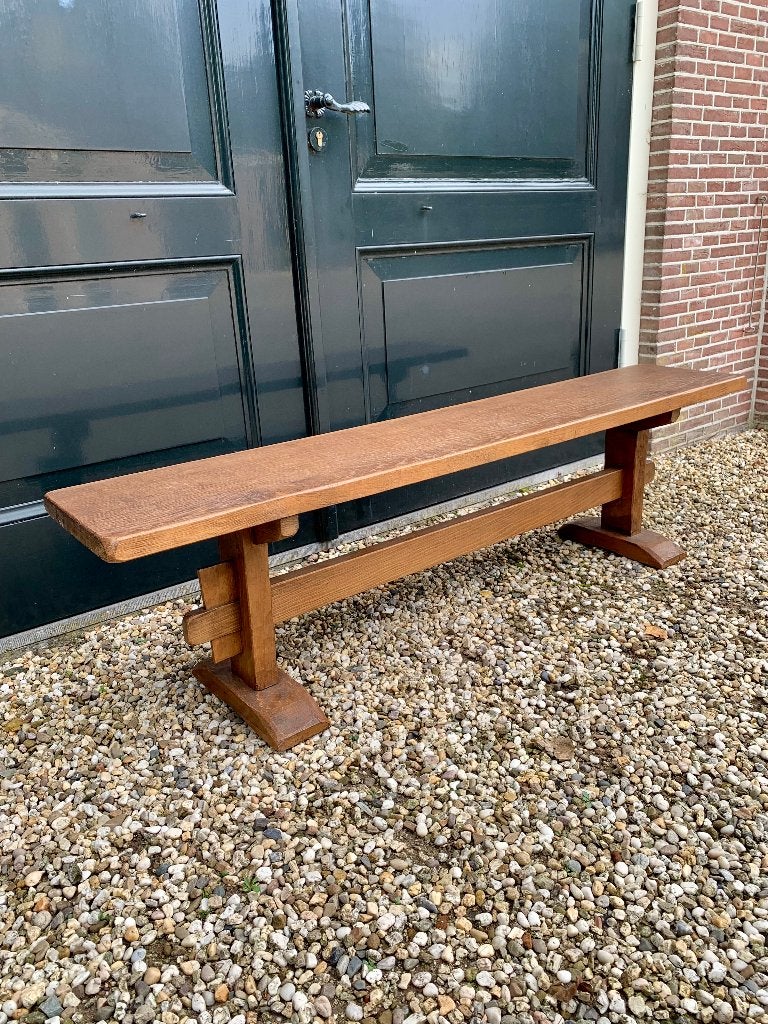 Brocante jaren ‘60 massief eiken bank, Ophalen