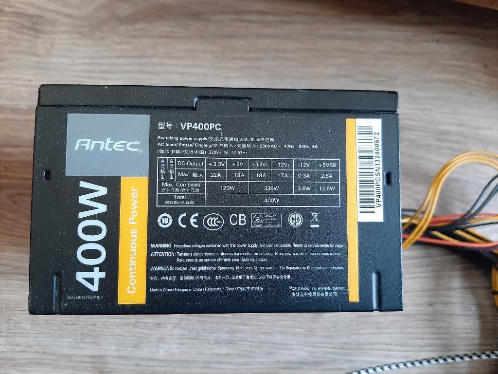 Antec 400 watt atx power supply, Ophalen, Zo goed als nieuw
