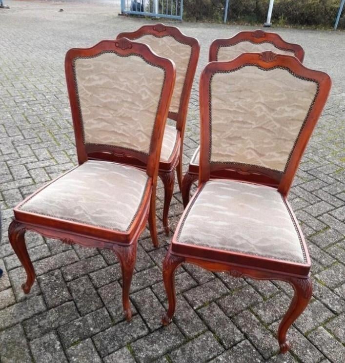Set 4 mooie Queen ann stoelen, Ophalen of Verzenden, Zo goed als nieuw, Eén