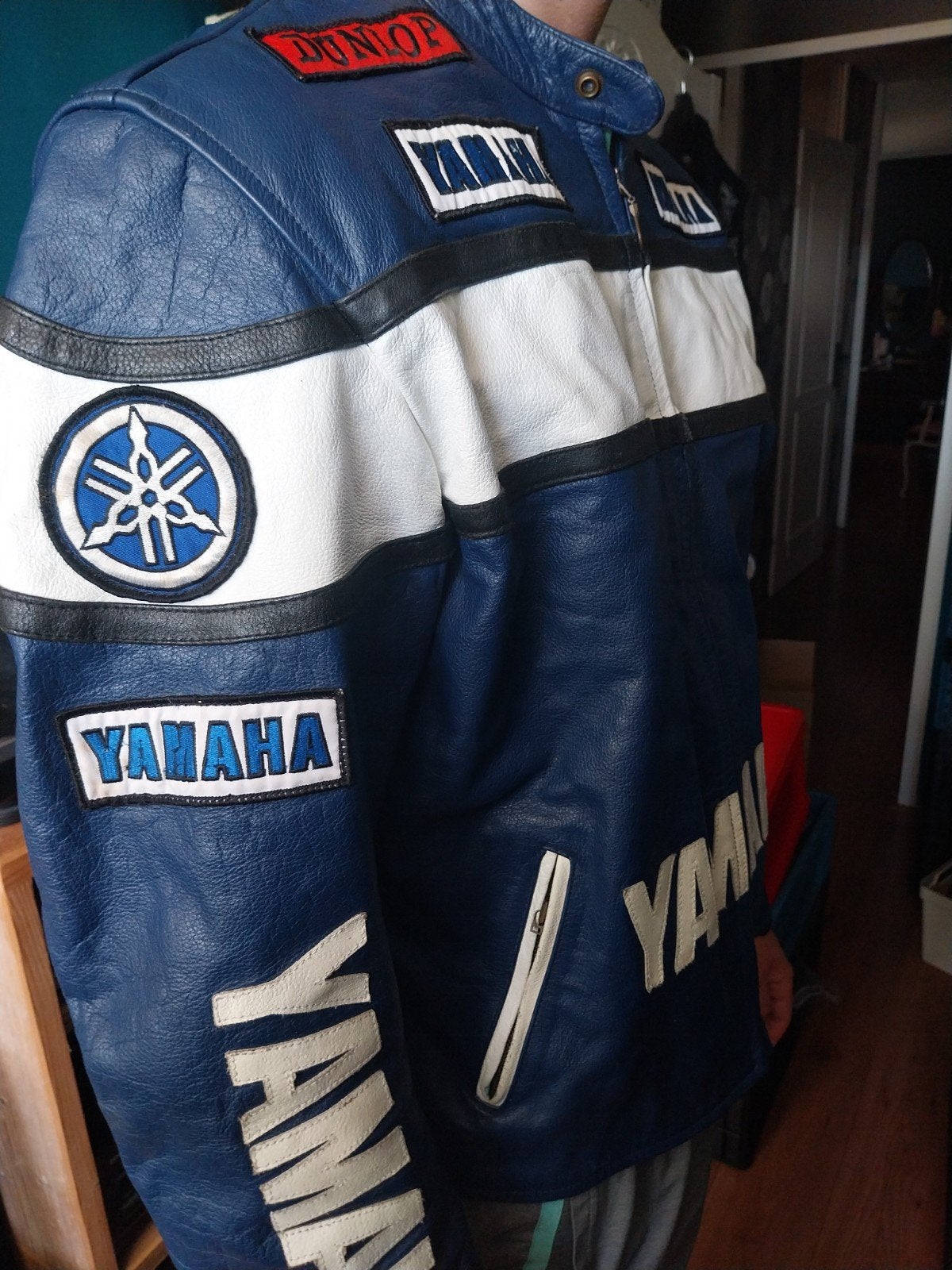 Yamaha Motorrace Jack Leer - Maat XXXL (valt als XXL/XL), Motoren, Kleding | Motorkleding, Heren, Jas | leer, Yamaha, Ophalen of Verzenden