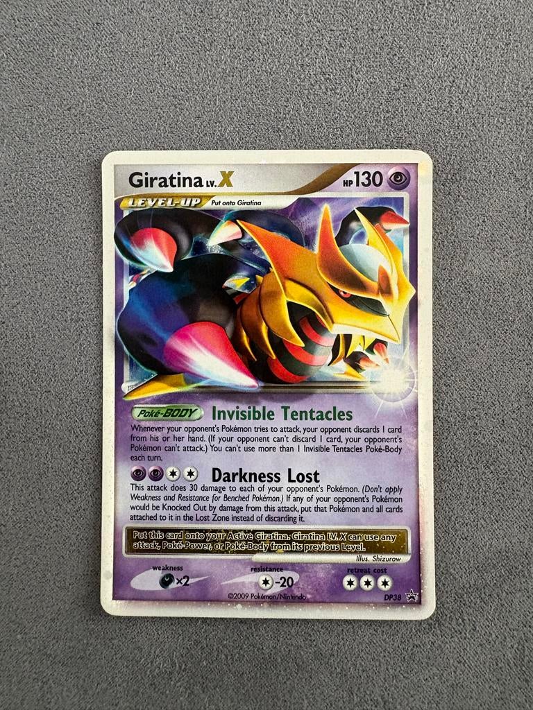 Giratina LV.X Pokémon Kaart DP38 - Zeldzaam, Ophalen of Verzenden, Gebruikt, Losse kaart