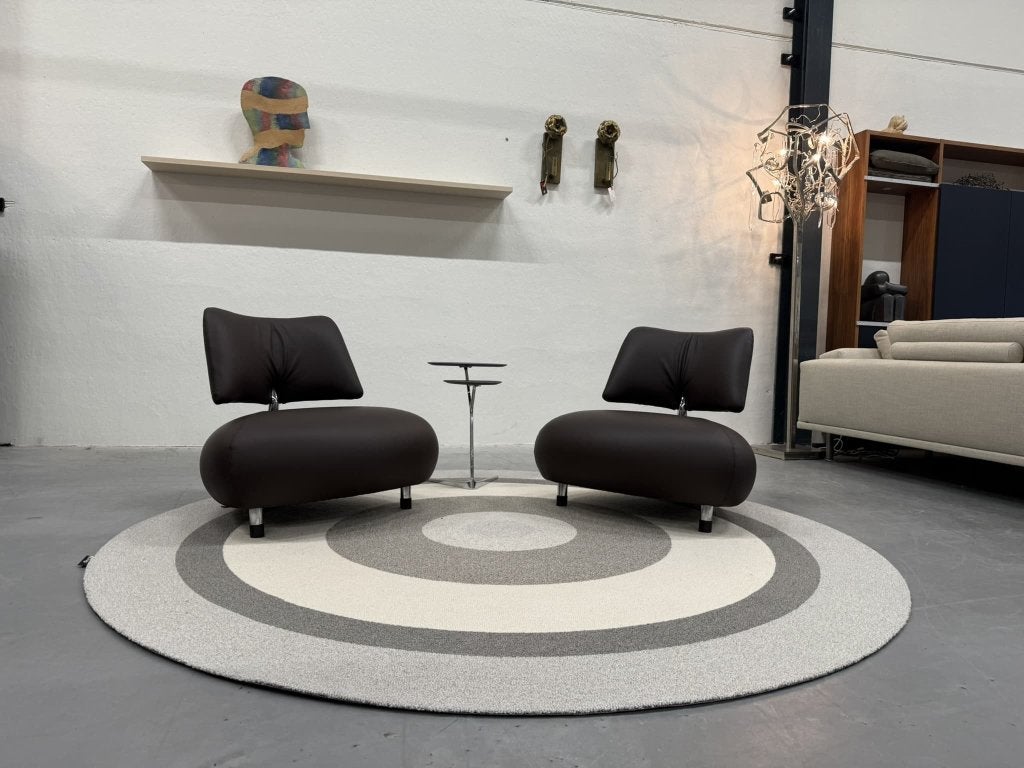(1) Leolux Pallone fauteuil Bruin leer Design stoel Kepanki, Leolux, Info@leolux.nl, Nieuw, Ophalen of Verzenden