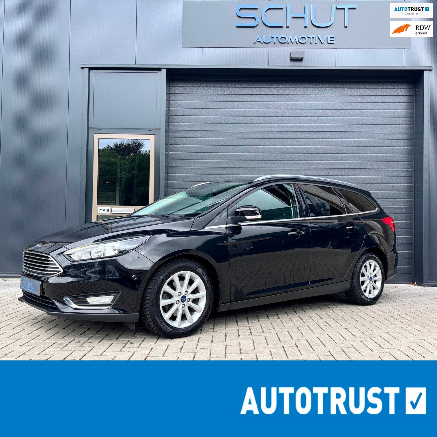 Ford Focus Wagon 125pk Titanium NAVI | CLIMA | CARPLAY | TRE, Auto's, Ford, Gebruikt, Zwart, Lichtsensor, Zwart