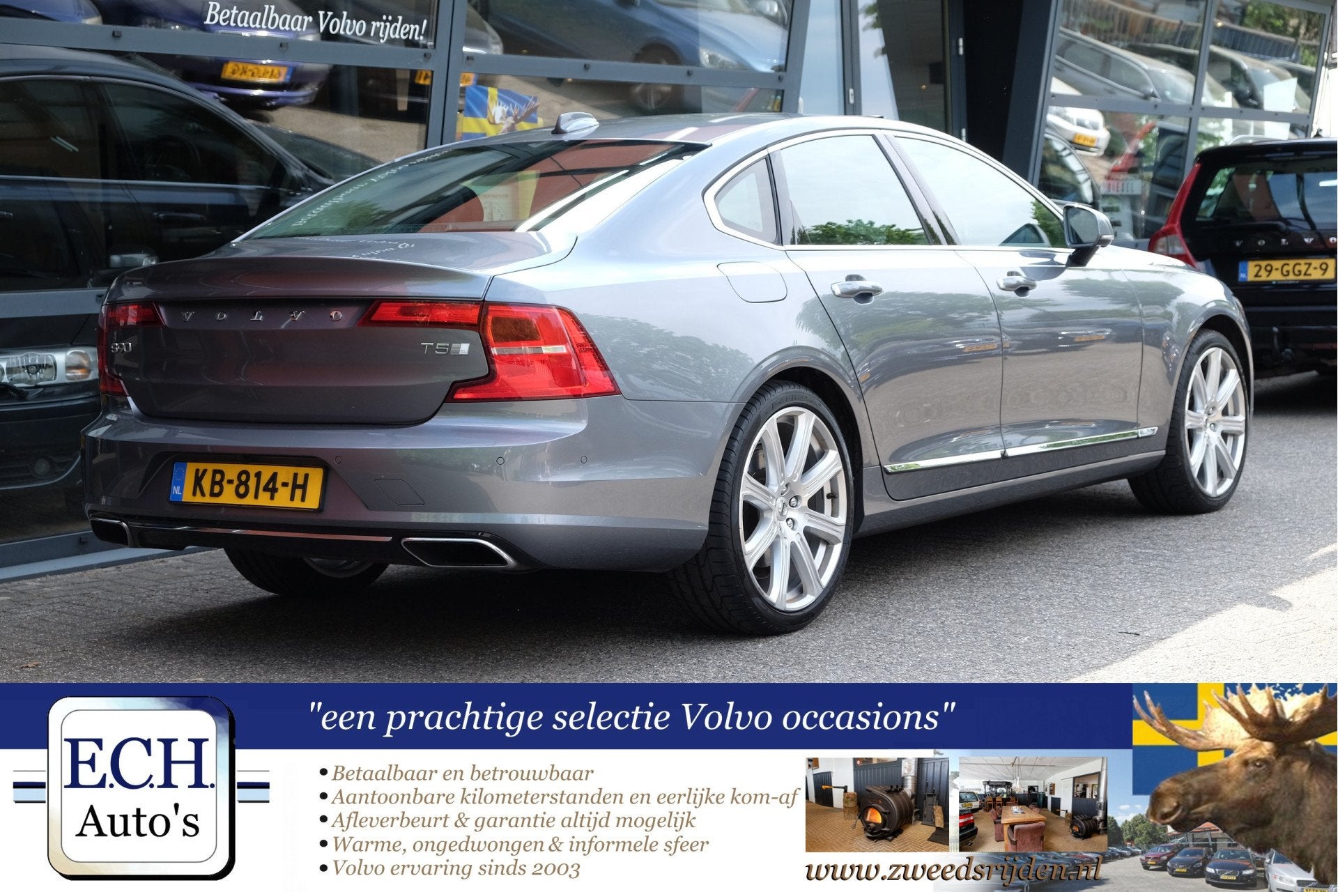 Volvo S90 T5 Inscription, Polestar, B&W Audio, Schuifdak, Le, 4 cilinders, Bedrijf, 750 kg, 1612 kg
