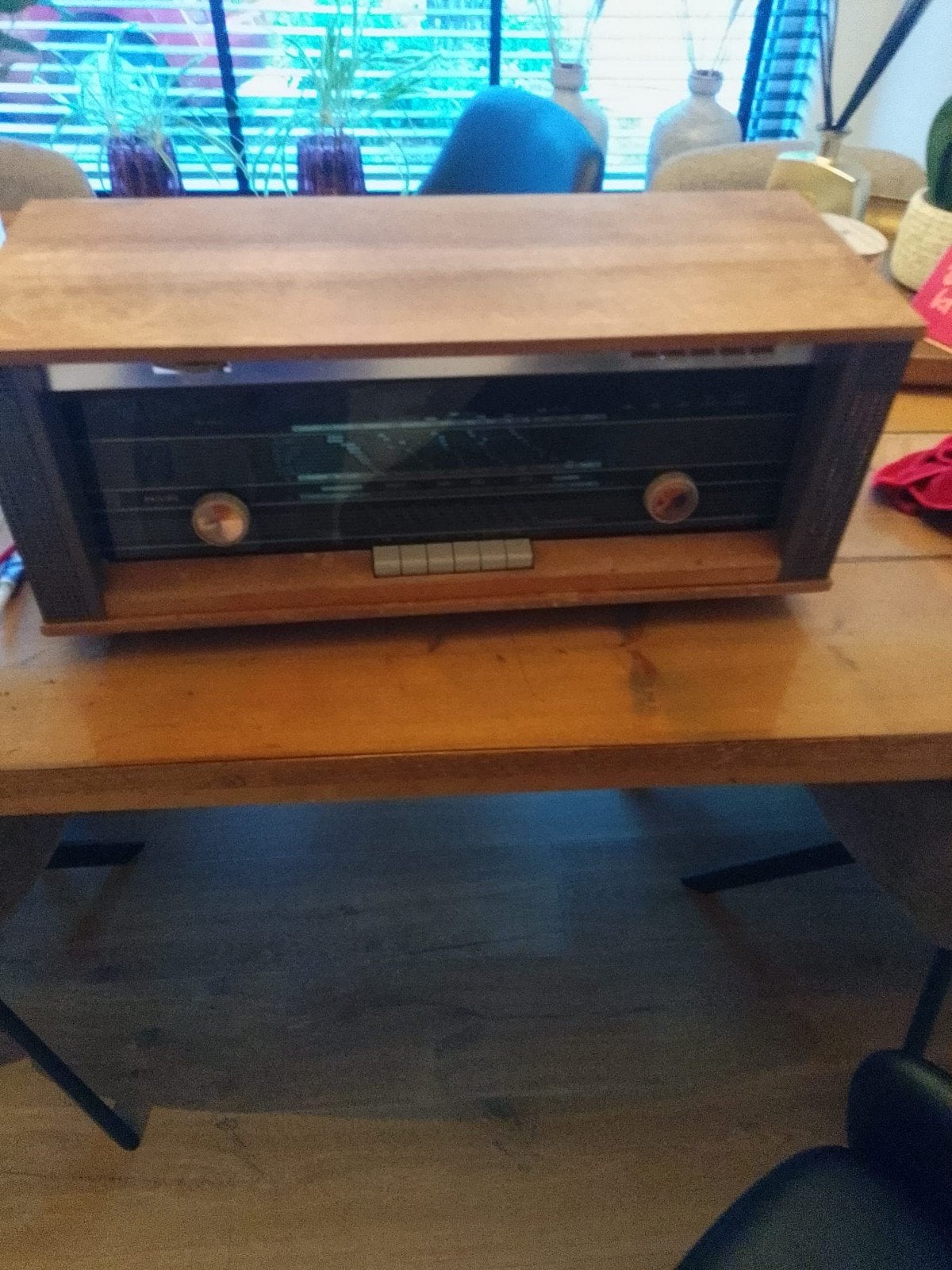 Vintage phillipsRadio  jaren 60 - Klassieke Houten Ontvanger, Ophalen of Verzenden, Gebruikt, Radio