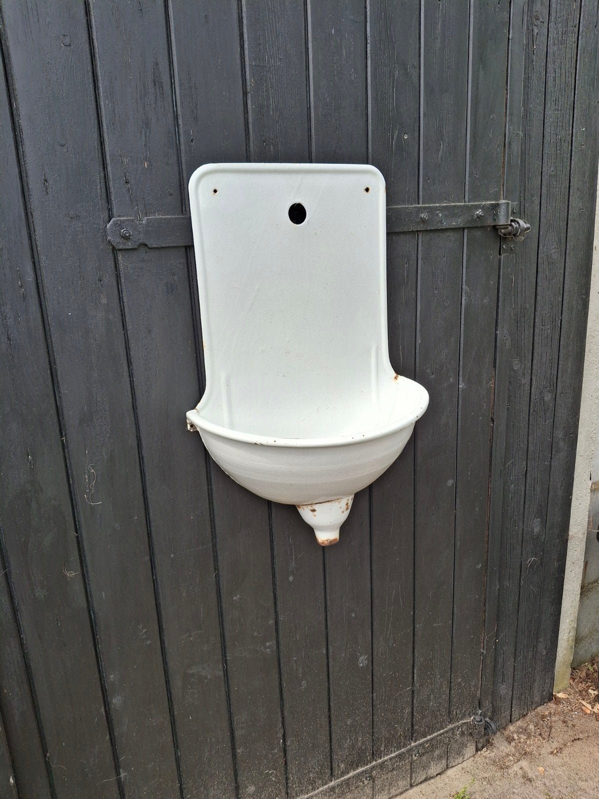 Vintage waterreservoir / bloembak met afvoer - 60x40 cm, Ophalen of Verzenden