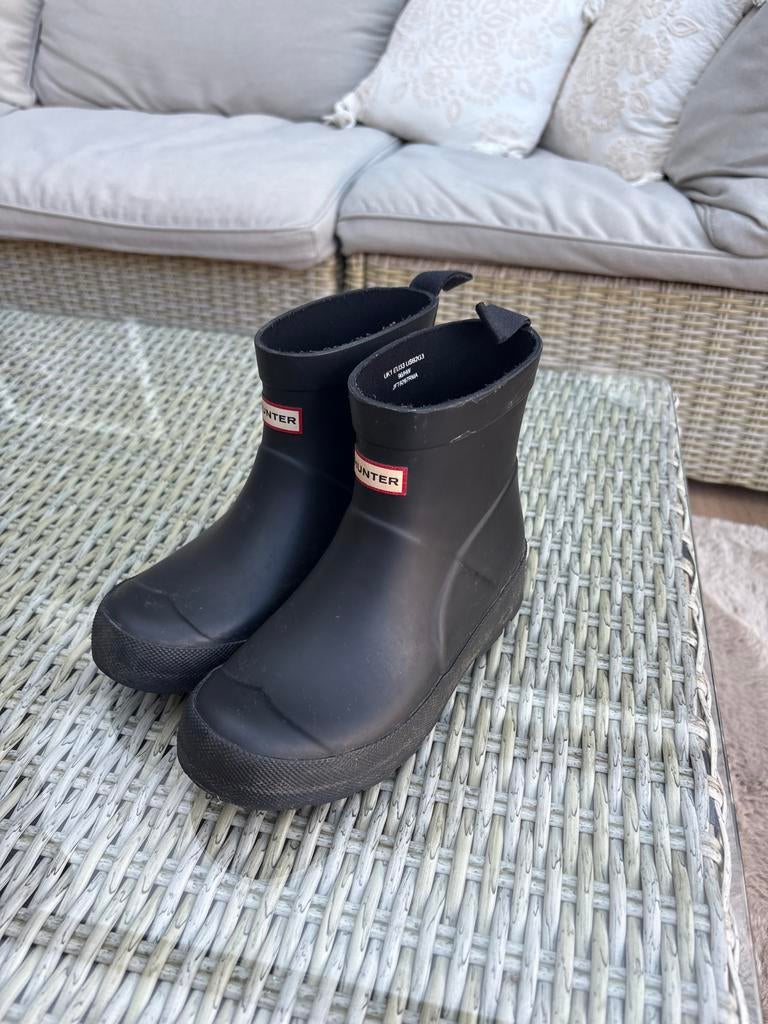 Hunter korte regenlaarzen - Zwart, Kleding | Dames, Schoenen, Ophalen of Verzenden, Zo goed als nieuw, Zwart, Regenlaarzen