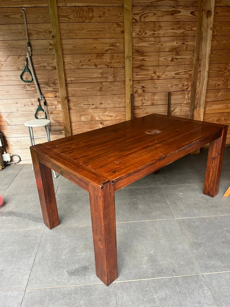 Kersenhouten eettafel 90x160 en 77,5 hoog. Zeer robuust, Huis en Inrichting, Tafels | Eettafels, 200 cm of meer, Zo goed als nieuw