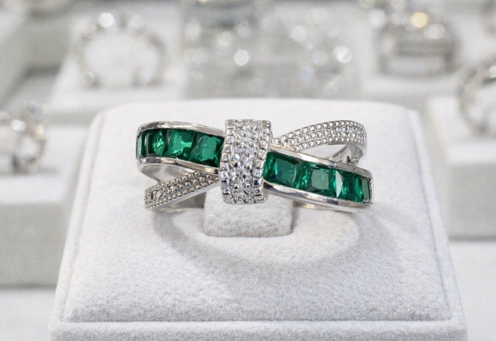 Smaragd ring maat 18mm, Overige materialen, Ut, Gretannl@yahoo.com, Nieuw