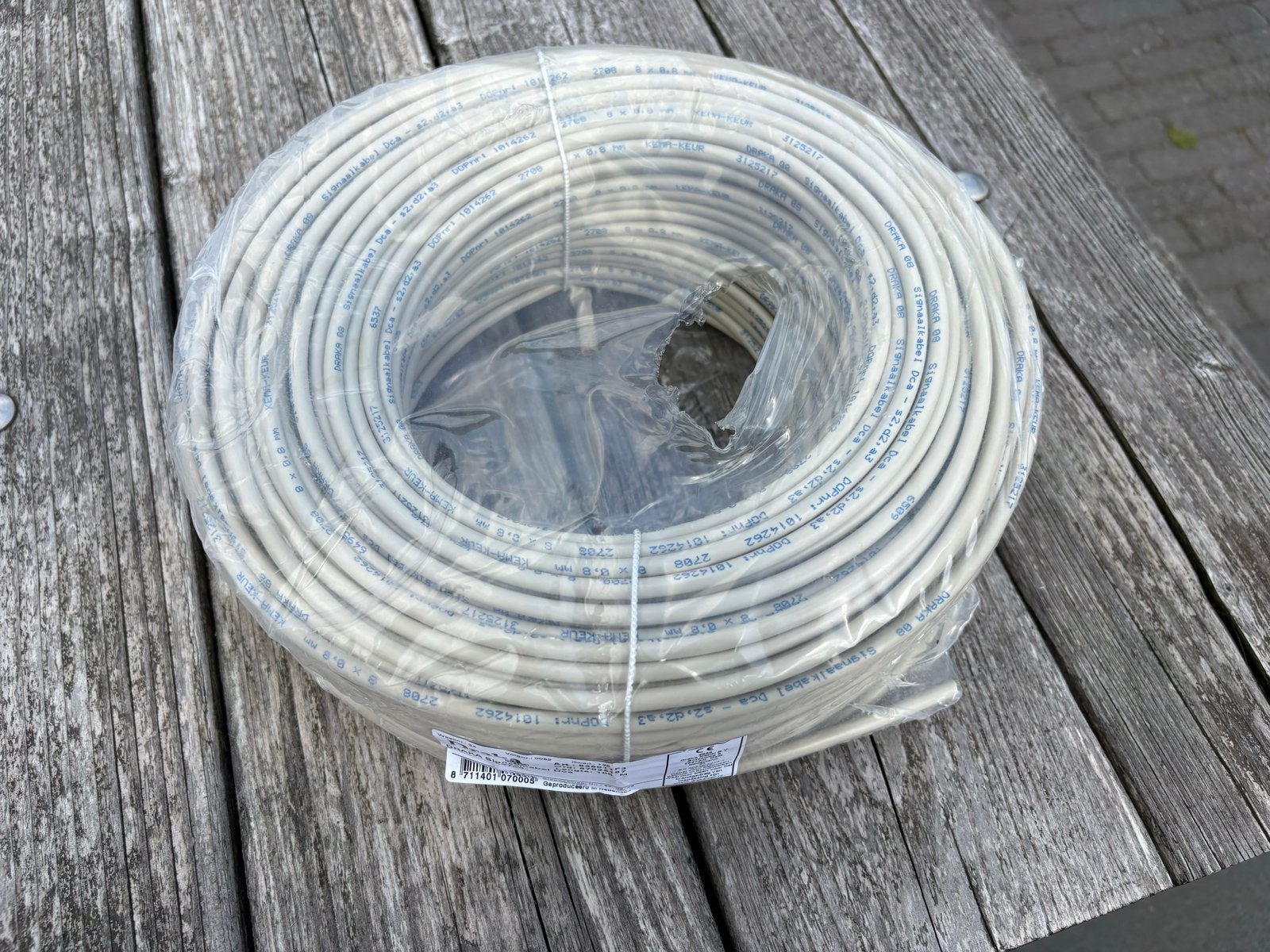 Draka Signaalkabel Dca 8x0.8mm - 100m Grijs, Ophalen of Verzenden, Nieuw, Kabel of Snoer